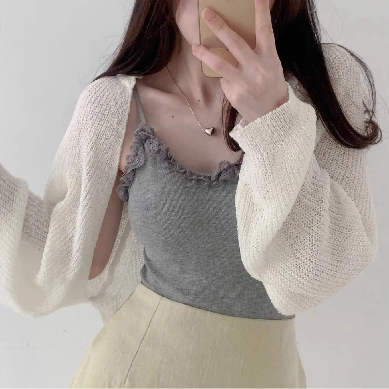 KNITTED CROP SWEATER