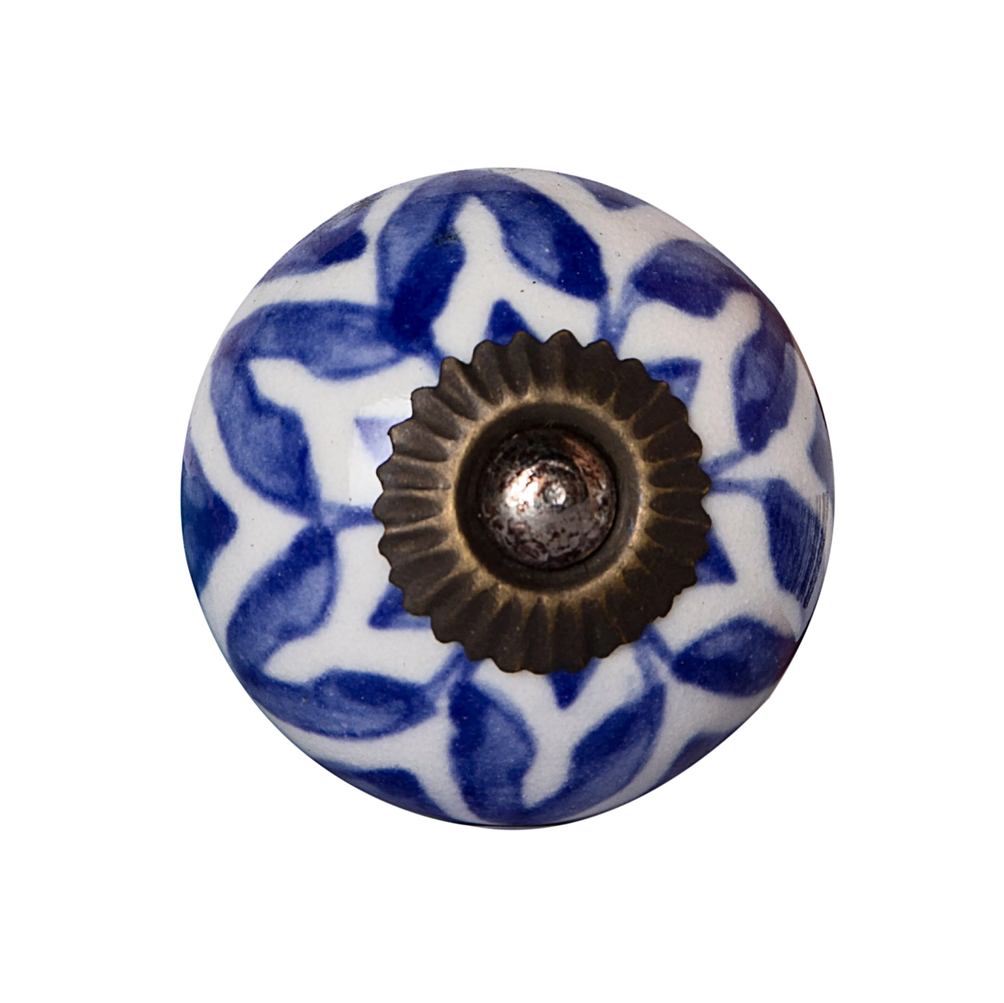 Knob-It Home Decor Classic Cabinet & Drawer Knobs-Blue/White/Copper