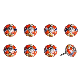 Knob-It Home Decor Classic Cabinet & Drawer Knobs-Orange/Blue/Silver