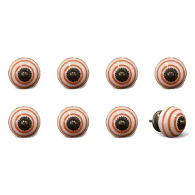 Knob-It Home Decor Classic Cabinet & Drawer Knobs-White/Orange/Copper
