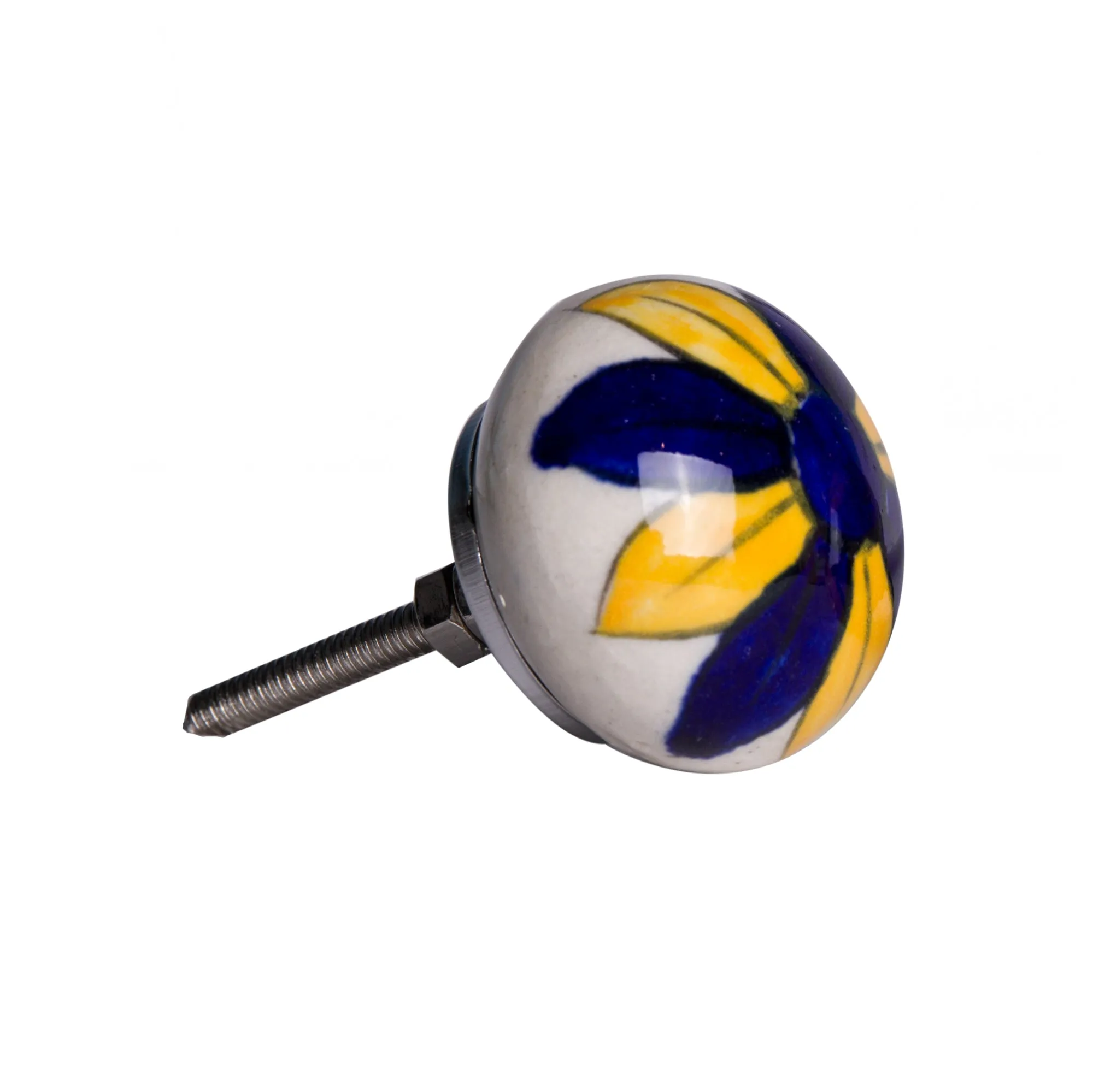 Knob-It Home Decor Classic Cabinet & Drawer Knobs-Yellow/Navy/White