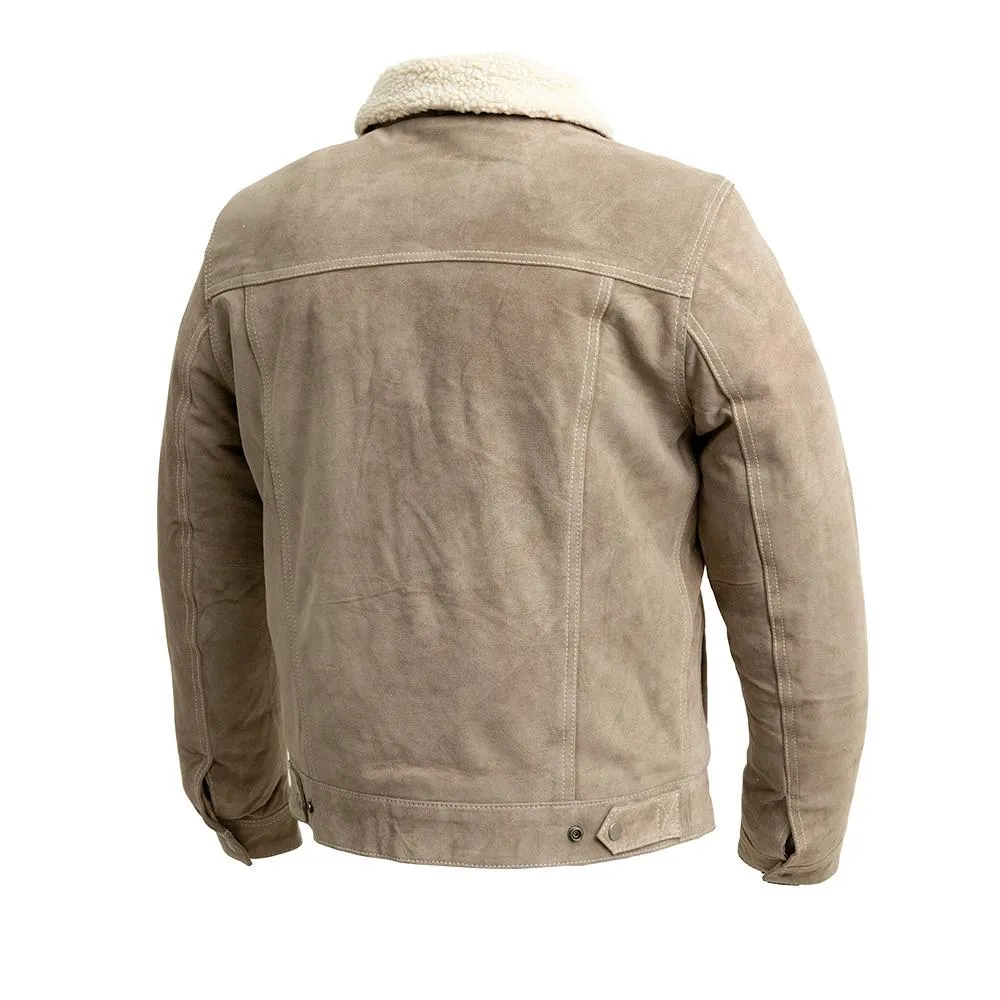 Luke Men's Faux Shearling Cow Suede Jacket