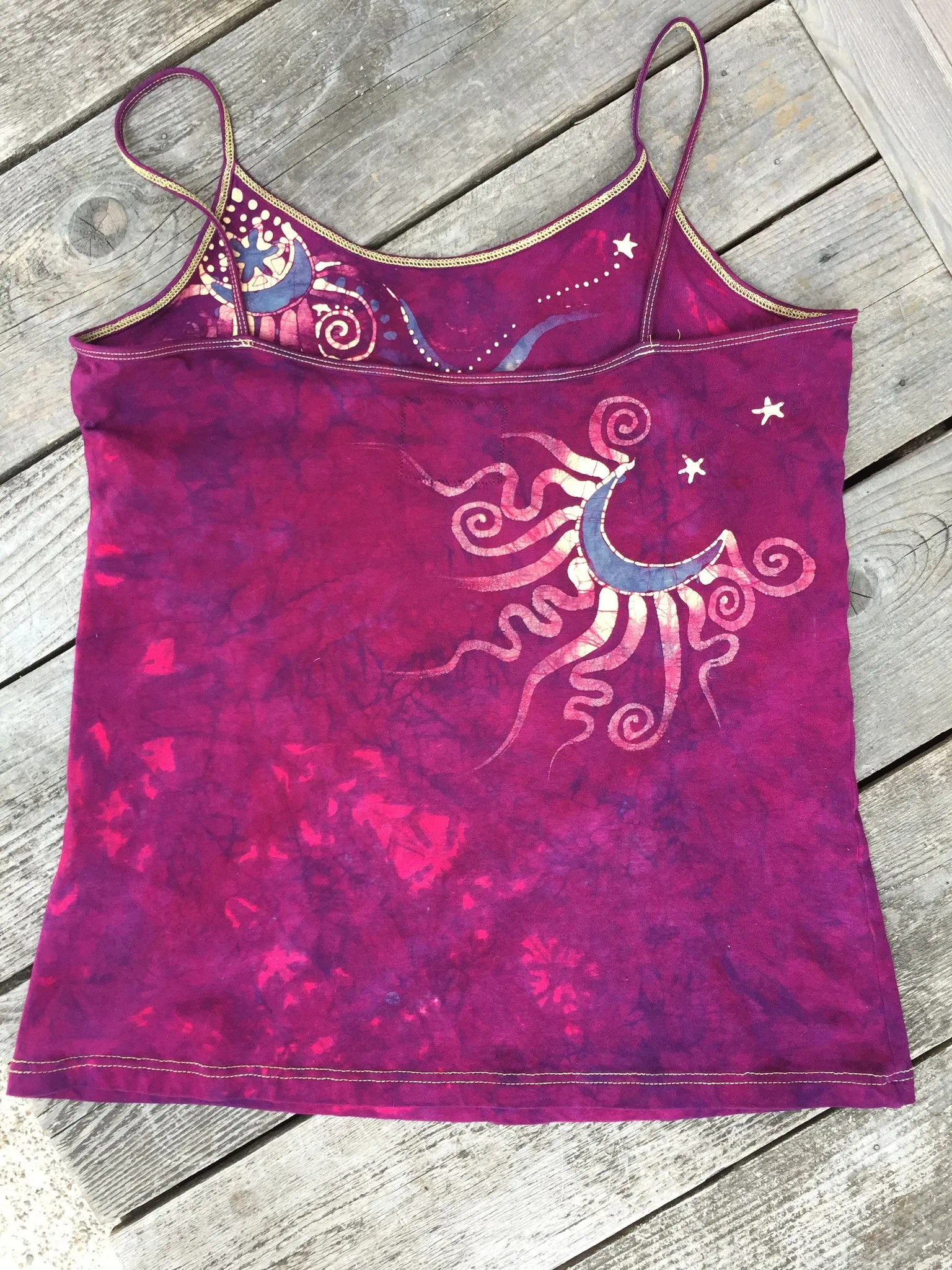 Magenta Moondance Stretchy Batik Camisole