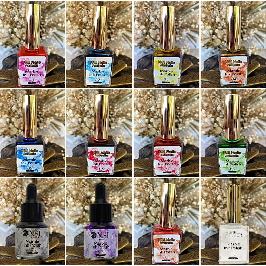 Marble Ink Polish - Nail Art Watercolour