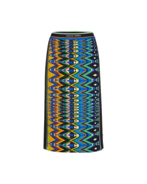 Marc Cain Harlequin Print Scuba Pencil Skirt
