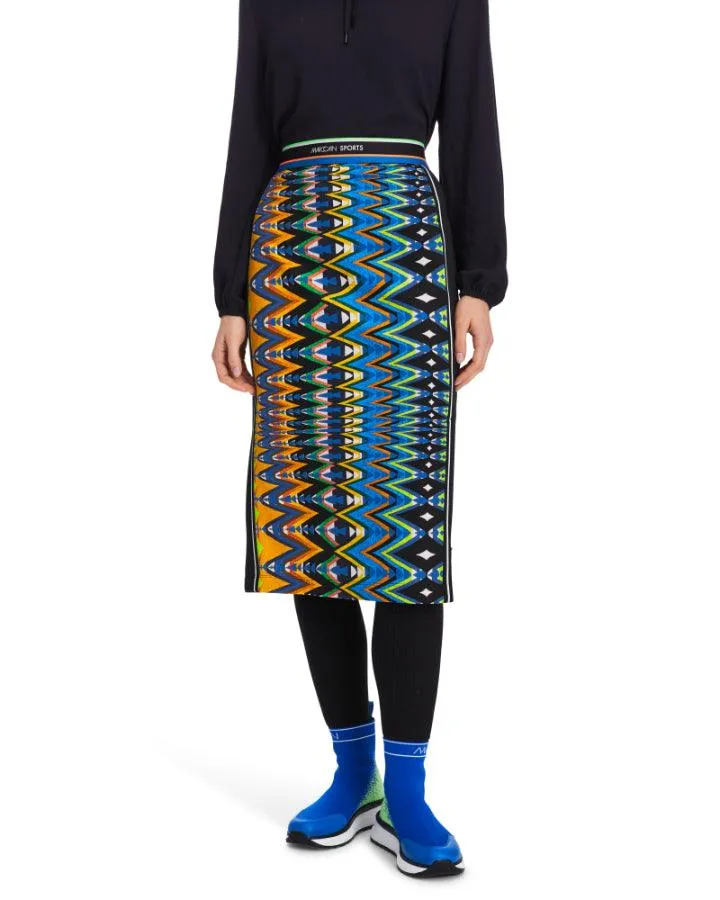 Marc Cain Harlequin Print Scuba Pencil Skirt