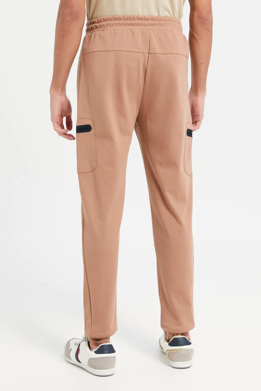 Men Brown Tech Joggers