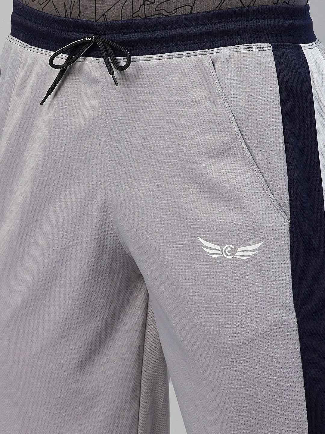 Men Colorblock Grey Joggers (Pack of 1)