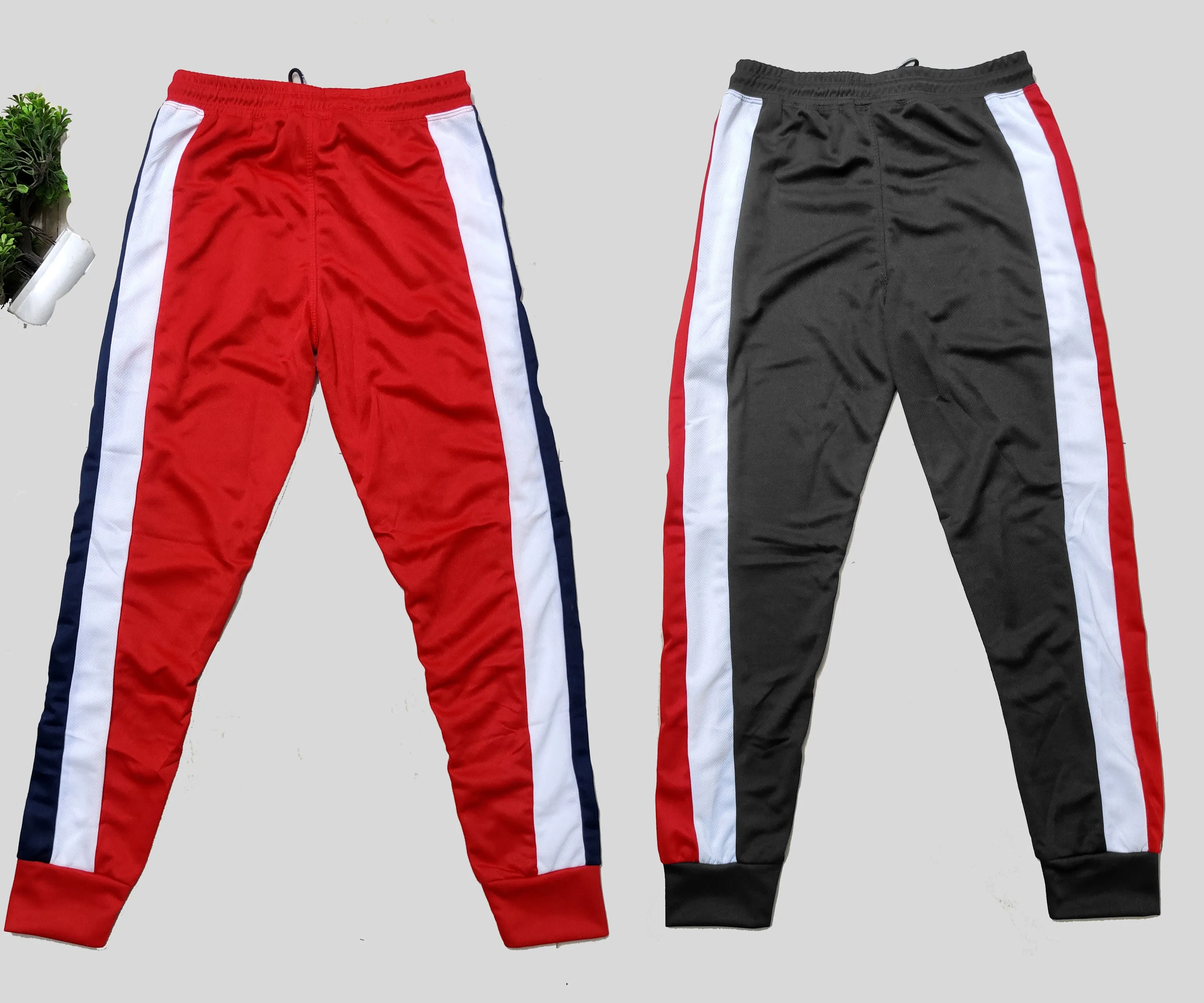Men Red/Black Colorblock Joggers (Pack of 2)