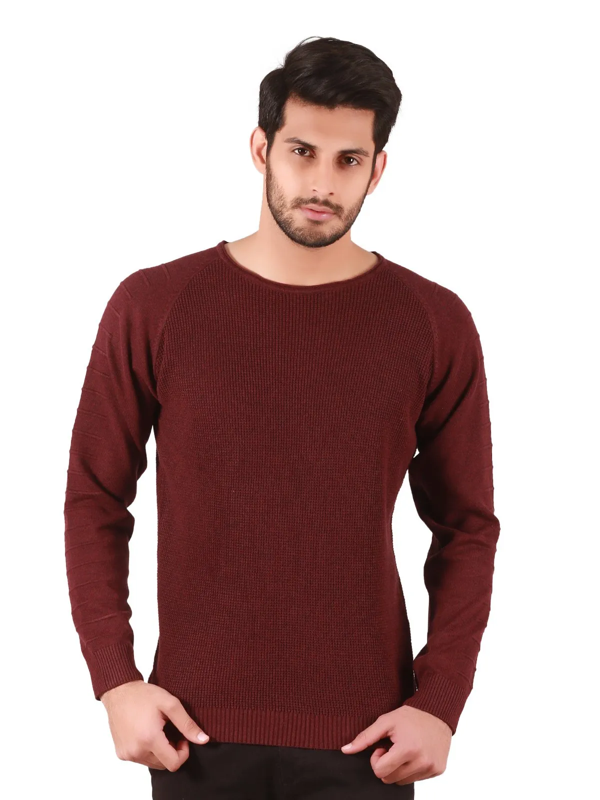 Men's Burgundy Sweater - EMTSWT19-005