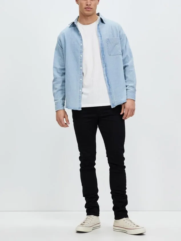 Men's Classic Fit Stretch Solid Long Sleeve Button Down Shirt by Kaja Clothing - Leal Shirt