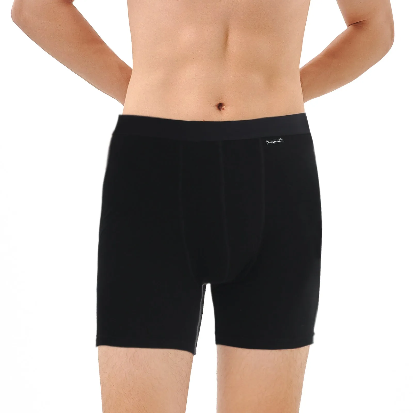 Men's Merino 180g Underwear Boxer Briefs Black