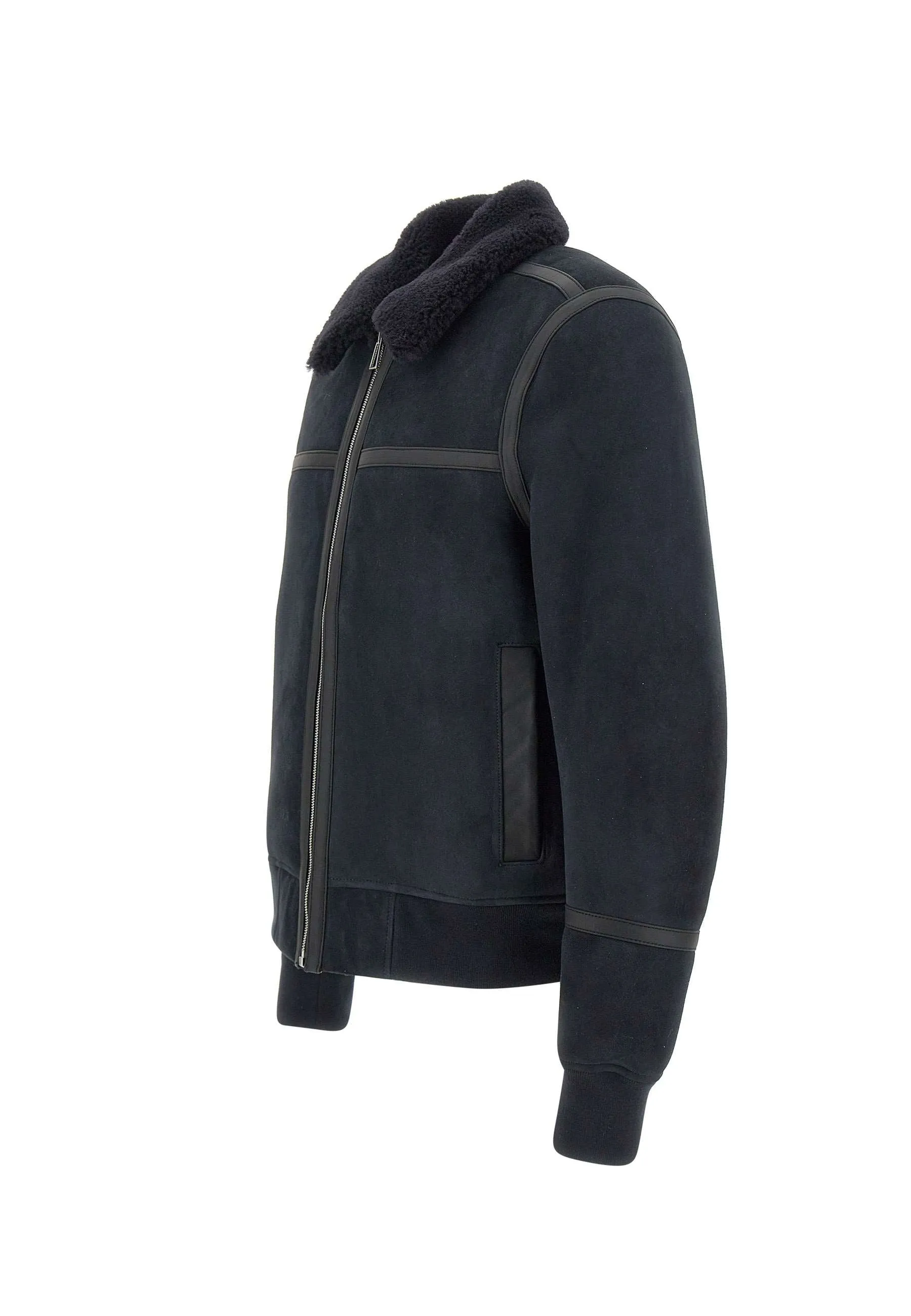Men's Sheepskin Jacket with Shearling Collar