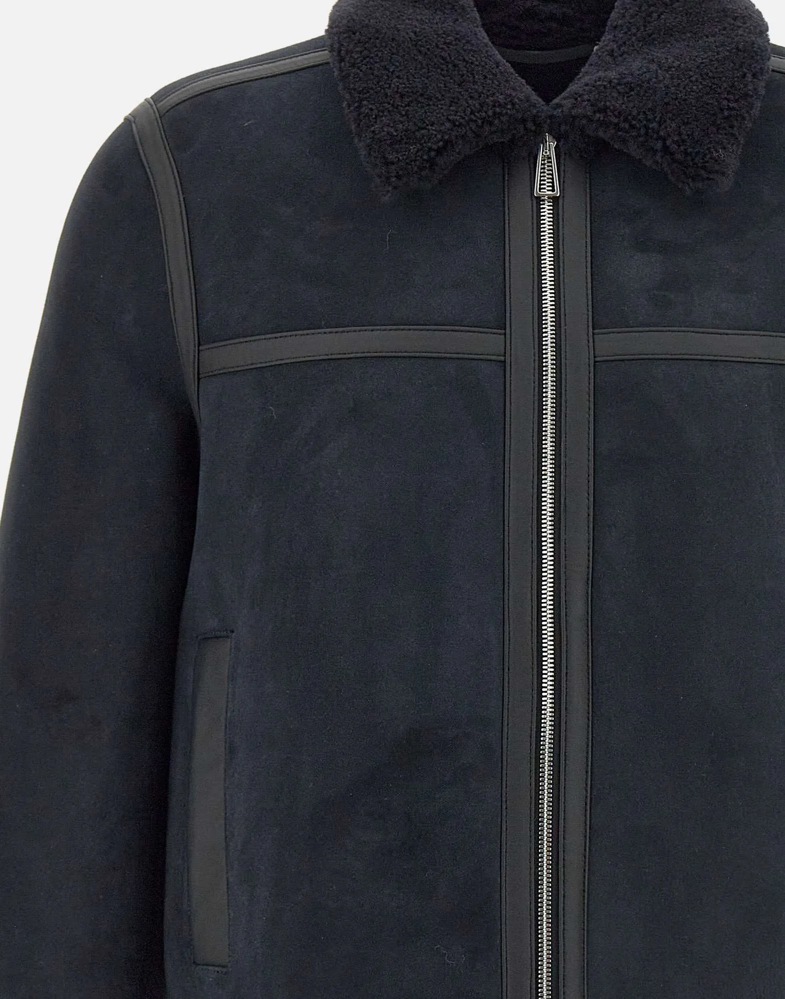 Men's Sheepskin Jacket with Shearling Collar