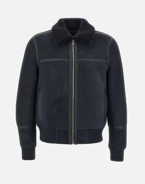 Men's Sheepskin Jacket with Shearling Collar