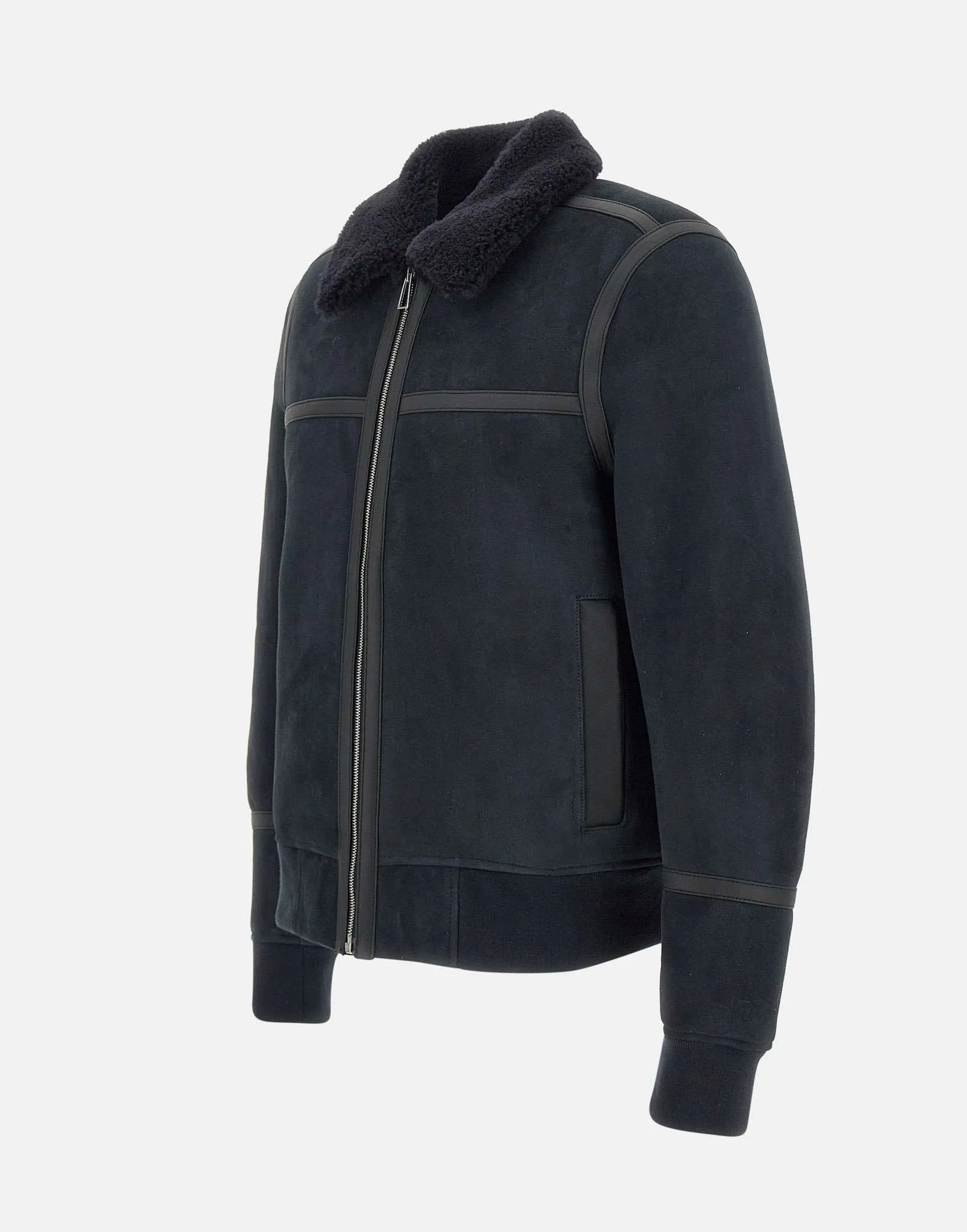Men's Sheepskin Jacket with Shearling Collar