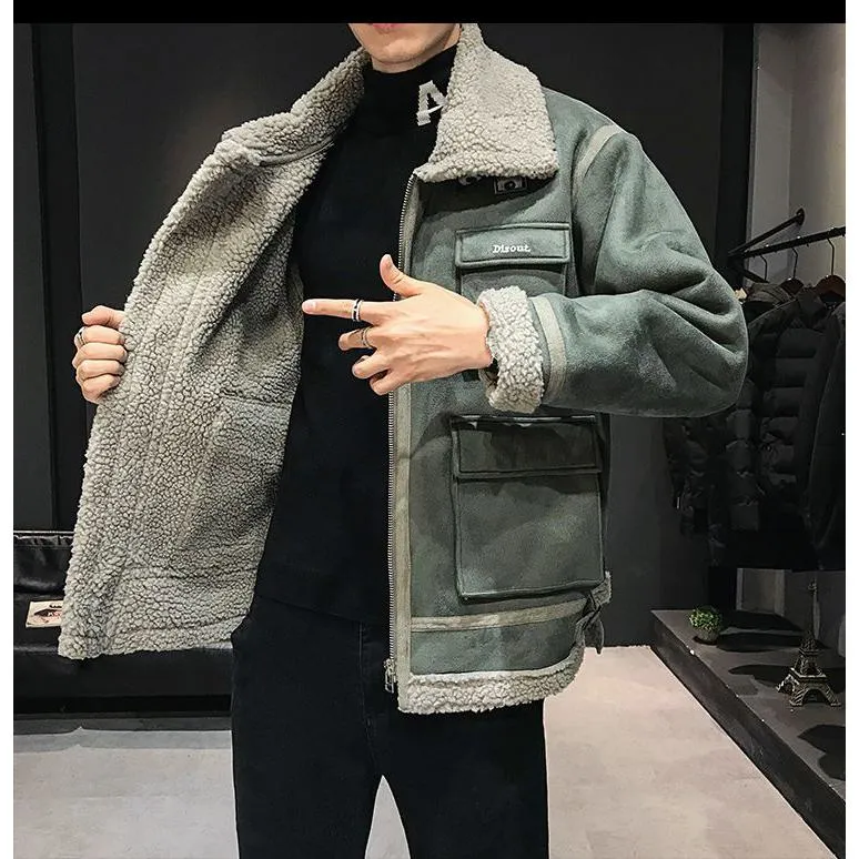 Monochrome Trendy Shearling Jacket