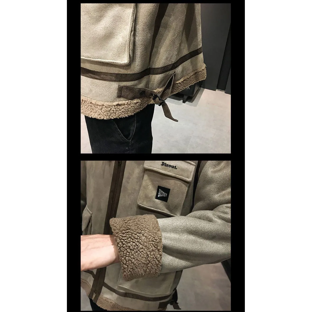 Monochrome Trendy Shearling Jacket