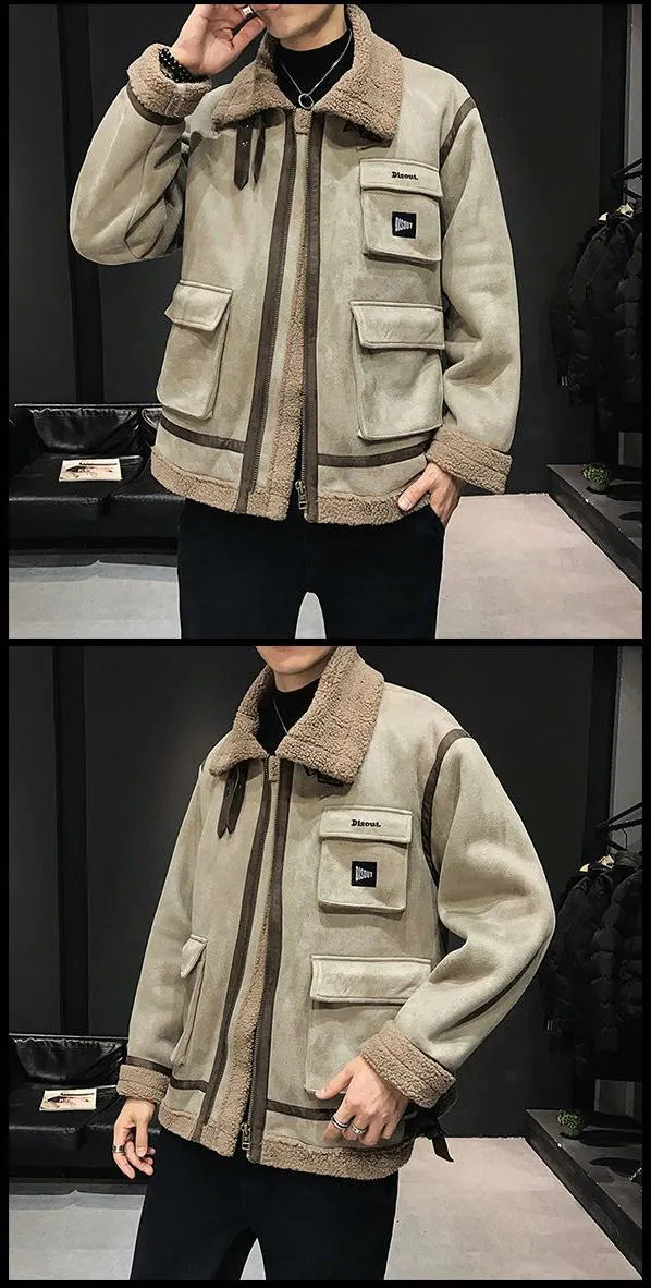 Monochrome Trendy Shearling Jacket