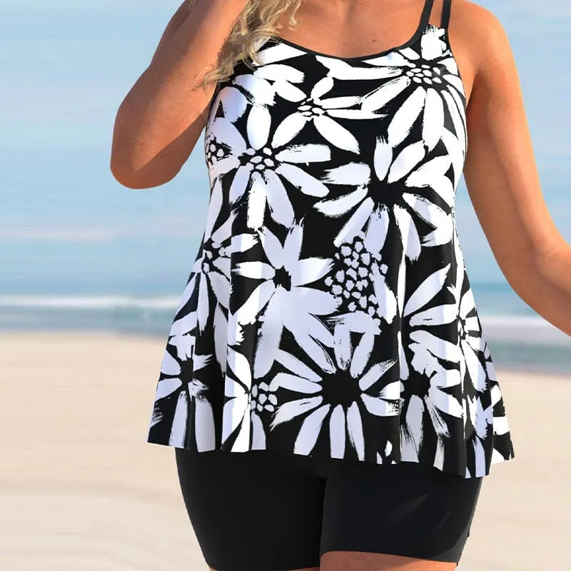 Multicolor Camisole Swimsuit