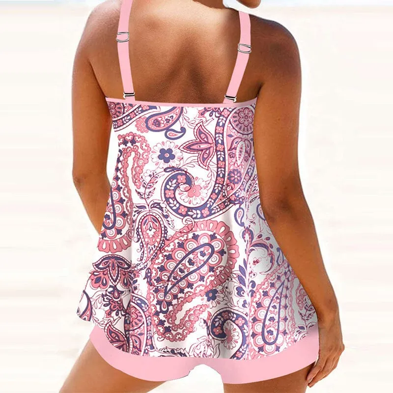 Multicolor Camisole Swimsuit