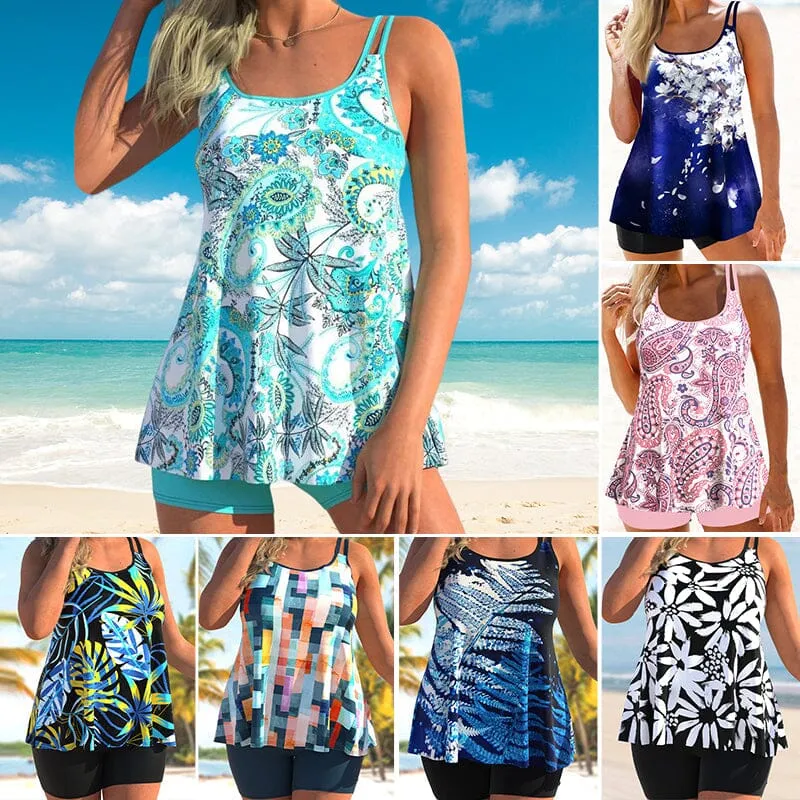 Multicolor Camisole Swimsuit