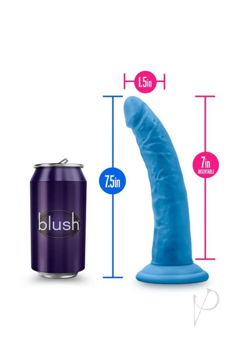 Neo Elite Dd Cock W/suction 7.5 Blue