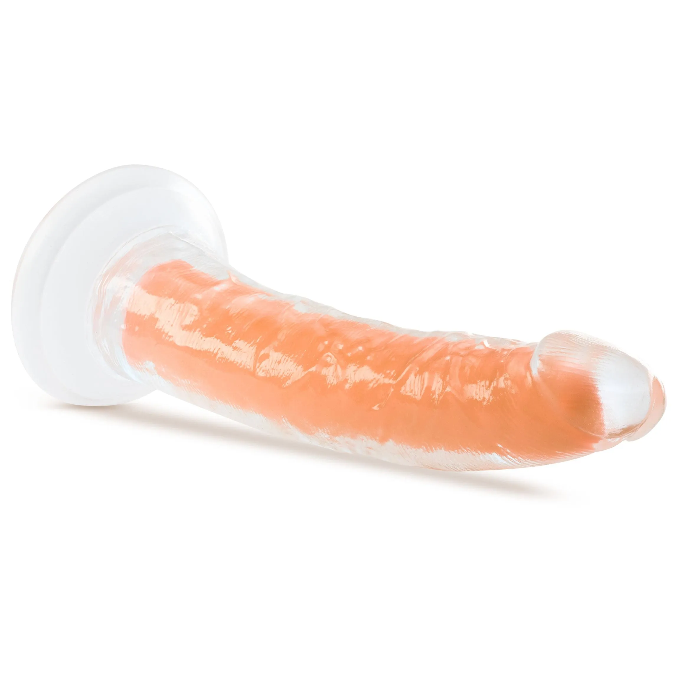 Neo Elite Glow in the Dark - Lavo - 7 Inch  Silicone Dual Density Dildo - Neon Orange