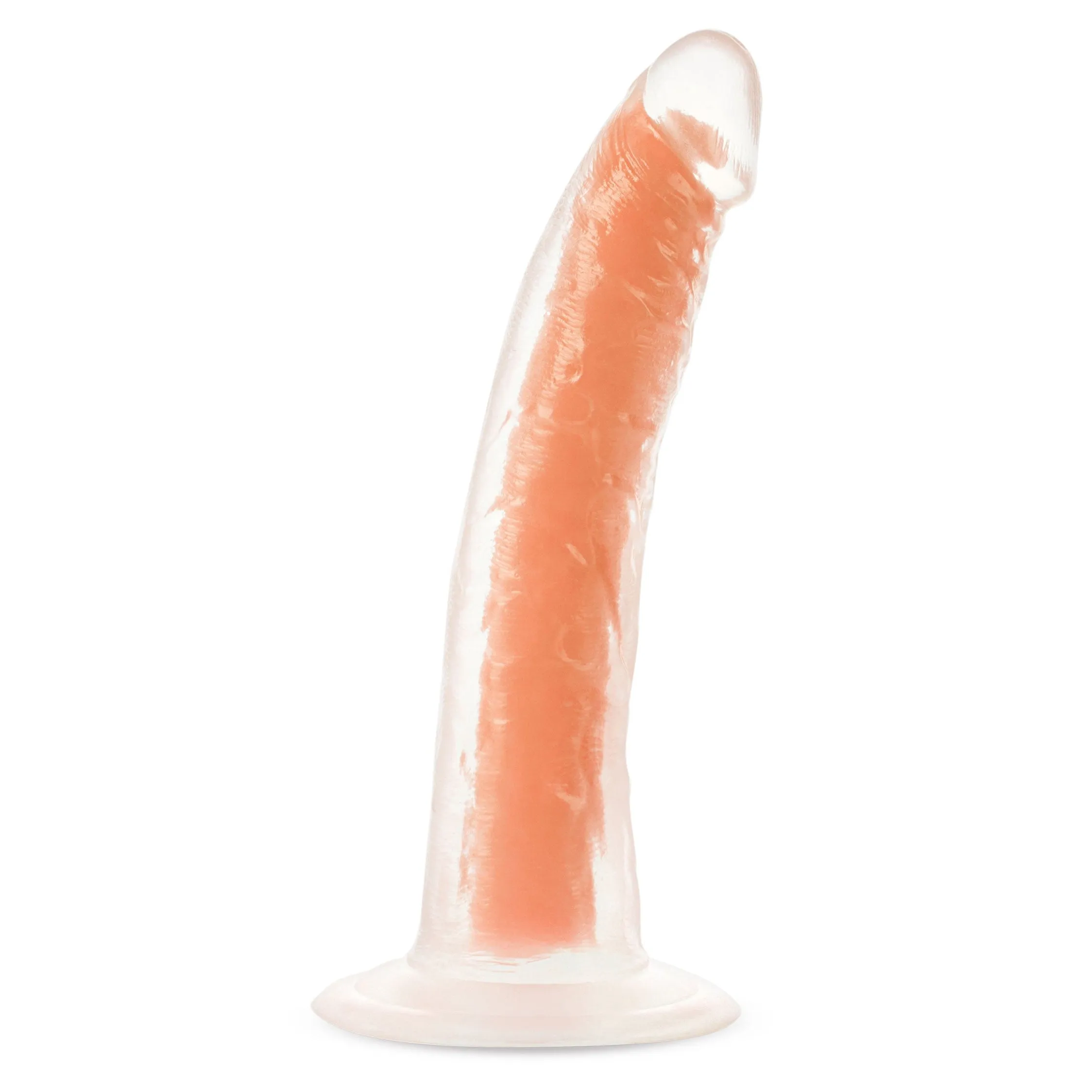 Neo Elite Glow in the Dark - Lavo - 7 Inch  Silicone Dual Density Dildo - Neon Orange