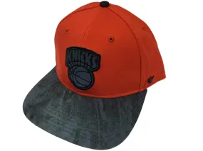 New York Knicks 47 Brand Orange Gray Flatbill Snapback Adjustable Hat Cap