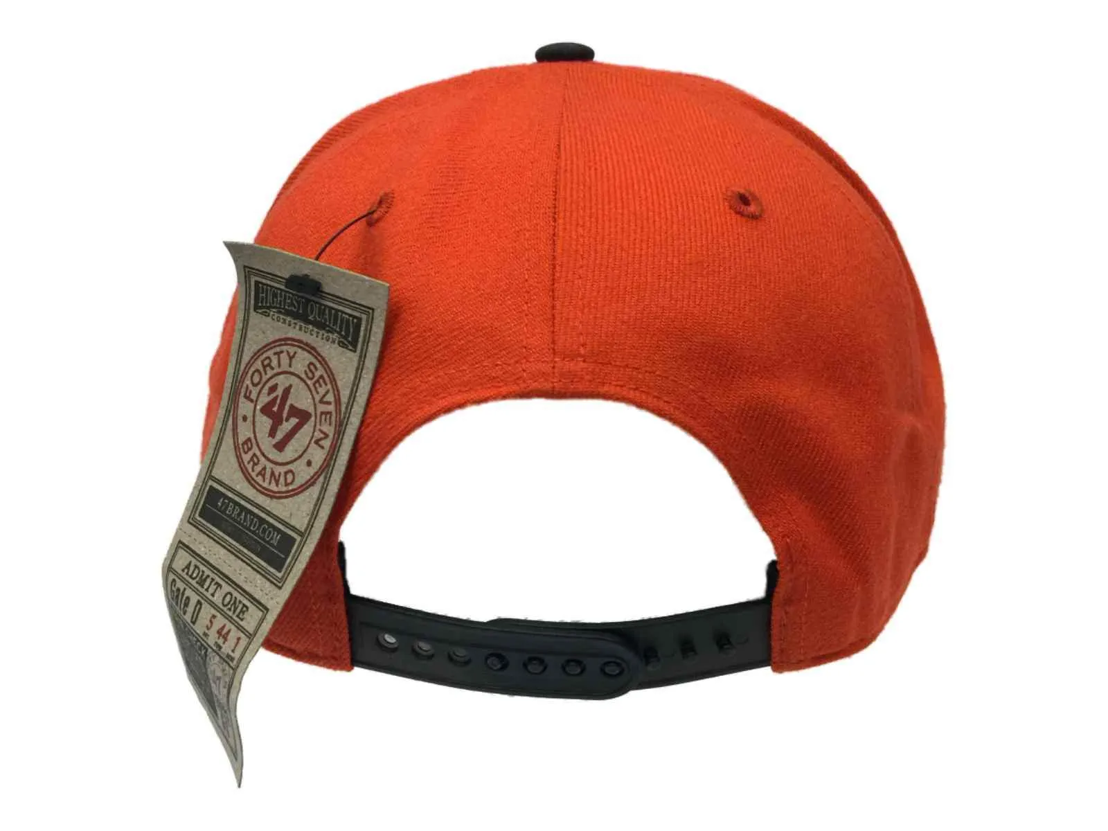 New York Knicks 47 Brand Orange Gray Flatbill Snapback Adjustable Hat Cap