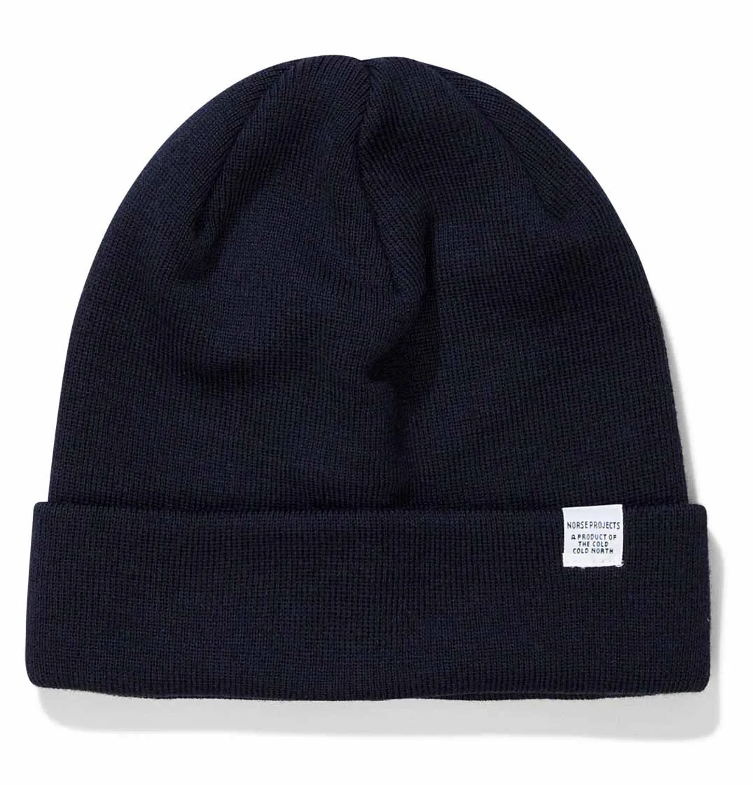 Norse Projects Norse Top Beanie – Dark Navy