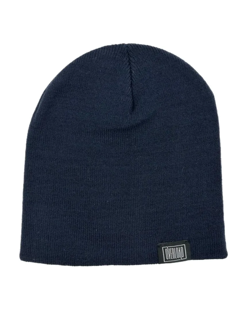 Overload Clip Tag Classic Knit Beanie - Navy