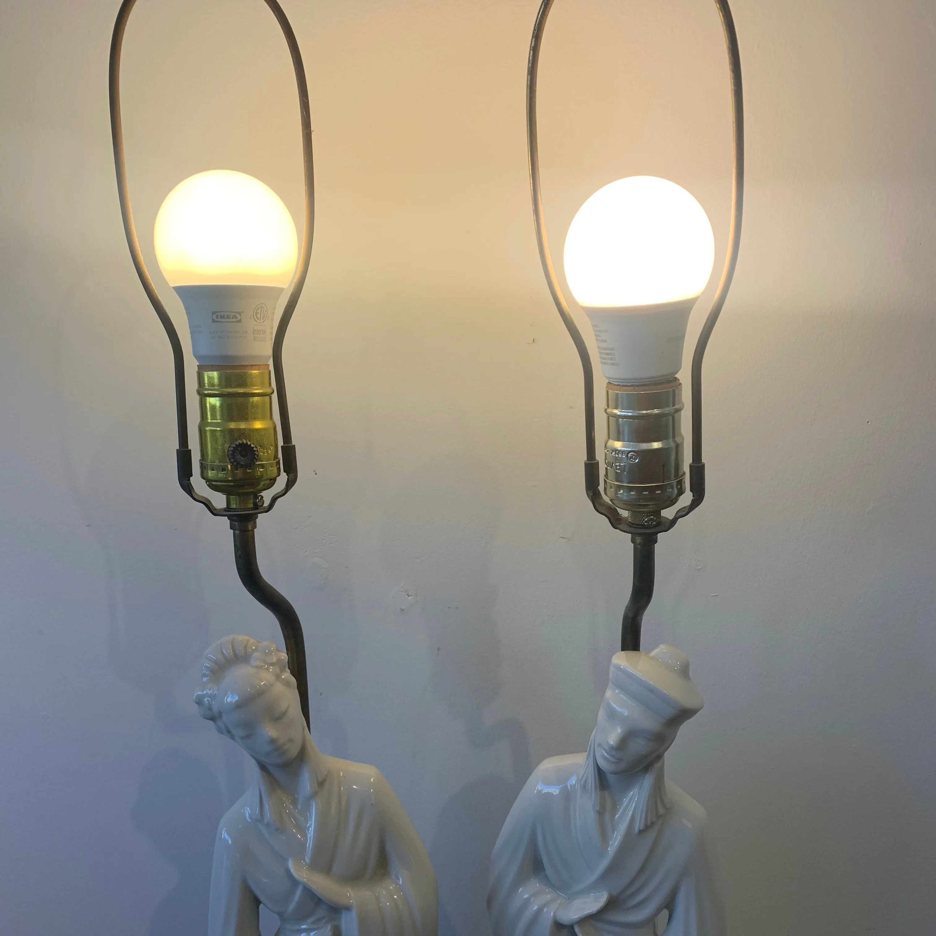 Pair of Classic Asian Figural Lamps