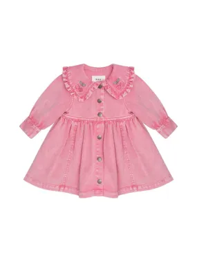 Pink Cherry Collar Dress