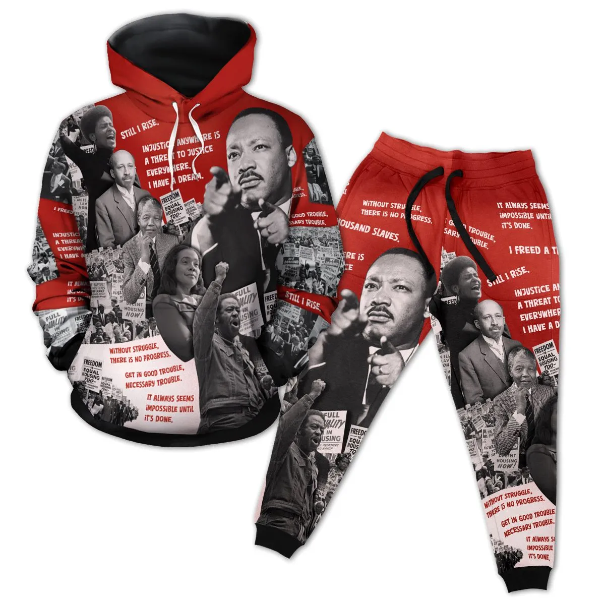 Portraits of Power All-over Hoodie and Joggers Set
