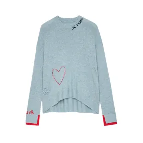 Pre Order:  Handmade Letter Love Embroidered Knitted Sweater