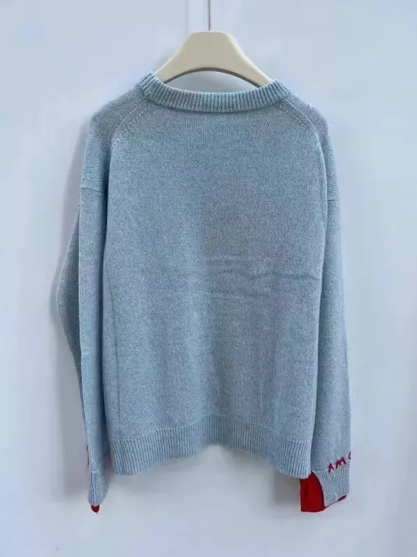 Pre Order:  Handmade Letter Love Embroidered Knitted Sweater