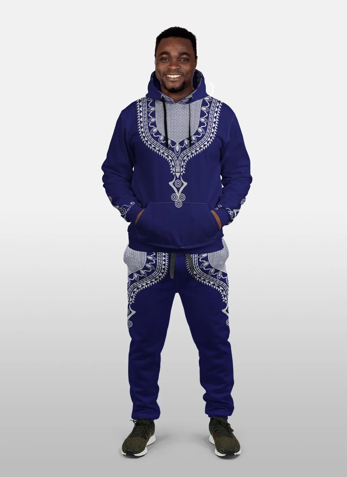 Printed DASHIKI 10 Fleece All-over Hoodie And Joggers Set