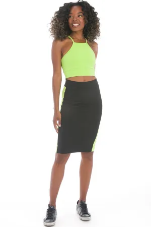 Racing Stripe Pencil Skirt