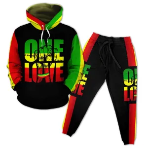 Reggae One Love All-over Hoodie and Joggers
