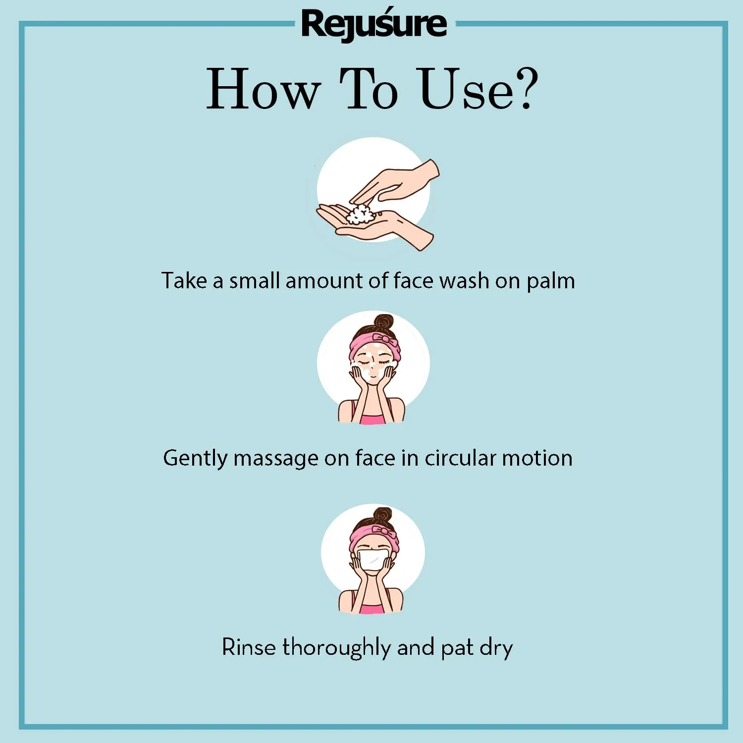 Rejusure Hyaluronic Acid   Squalene Face Wash with Hyaluronic Acid for Hydration with Anti-Aging Skin Care Properties, Soft, Refreshed & Smooth| Dry to Normal Skin | For Men & Women – 100 ml