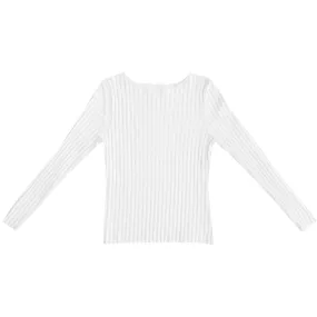 RIBBED LS SHIRT - BONE