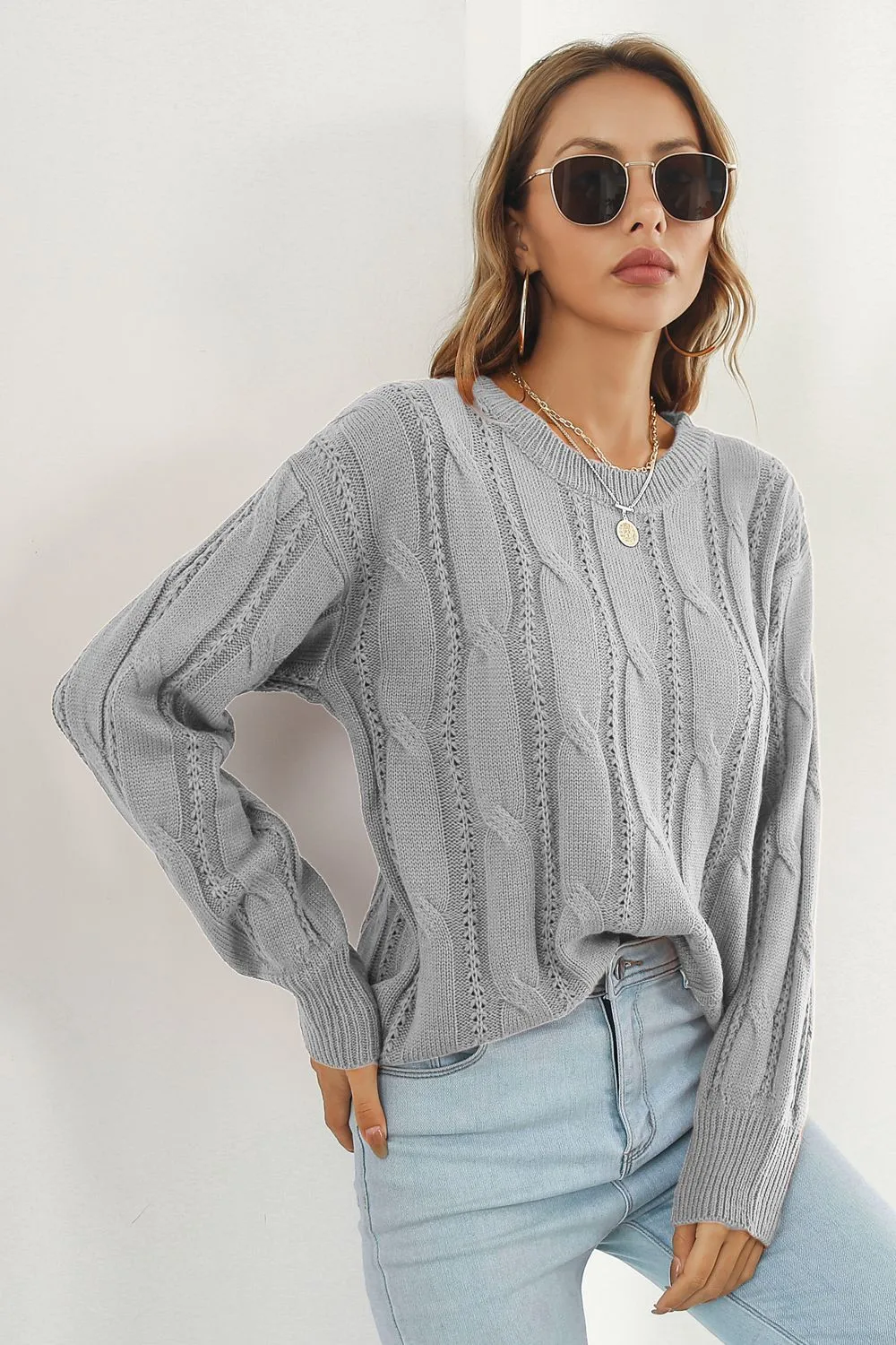 Round Neck Long Sleeve Sweater