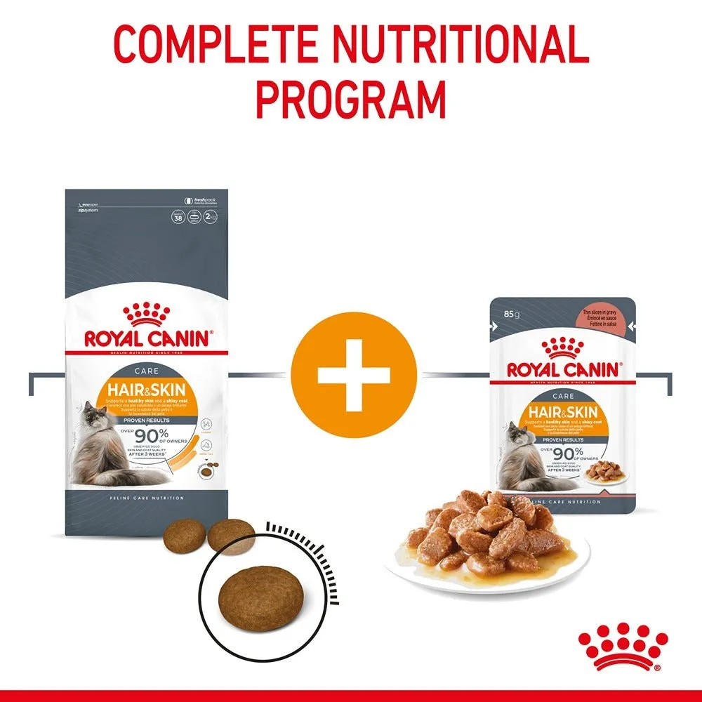 Royal Canin Hair & Skin Gravy Adult Wet Cat Food 85g