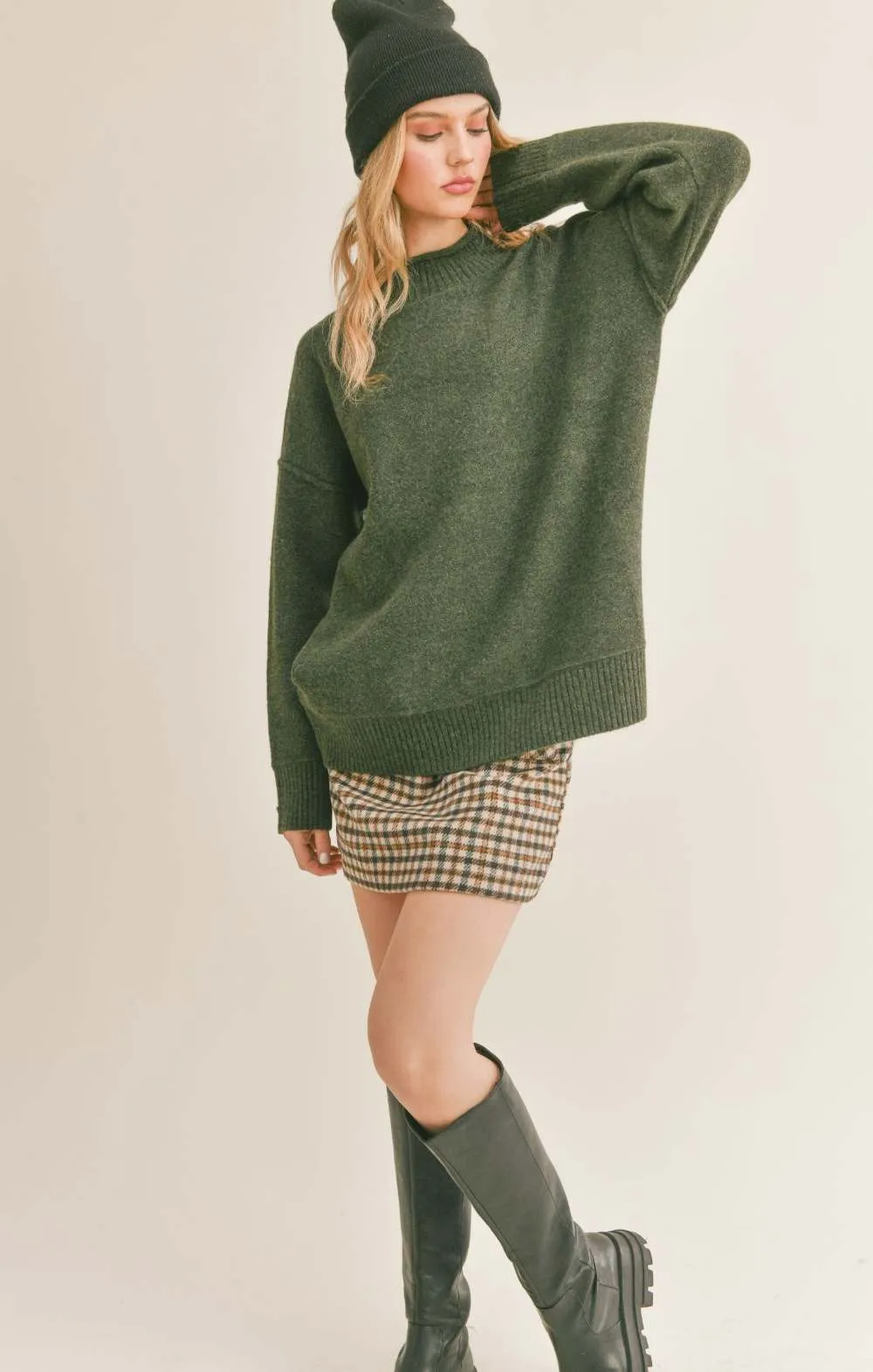 Sage The Label Wisteria Mock Neck Sweater