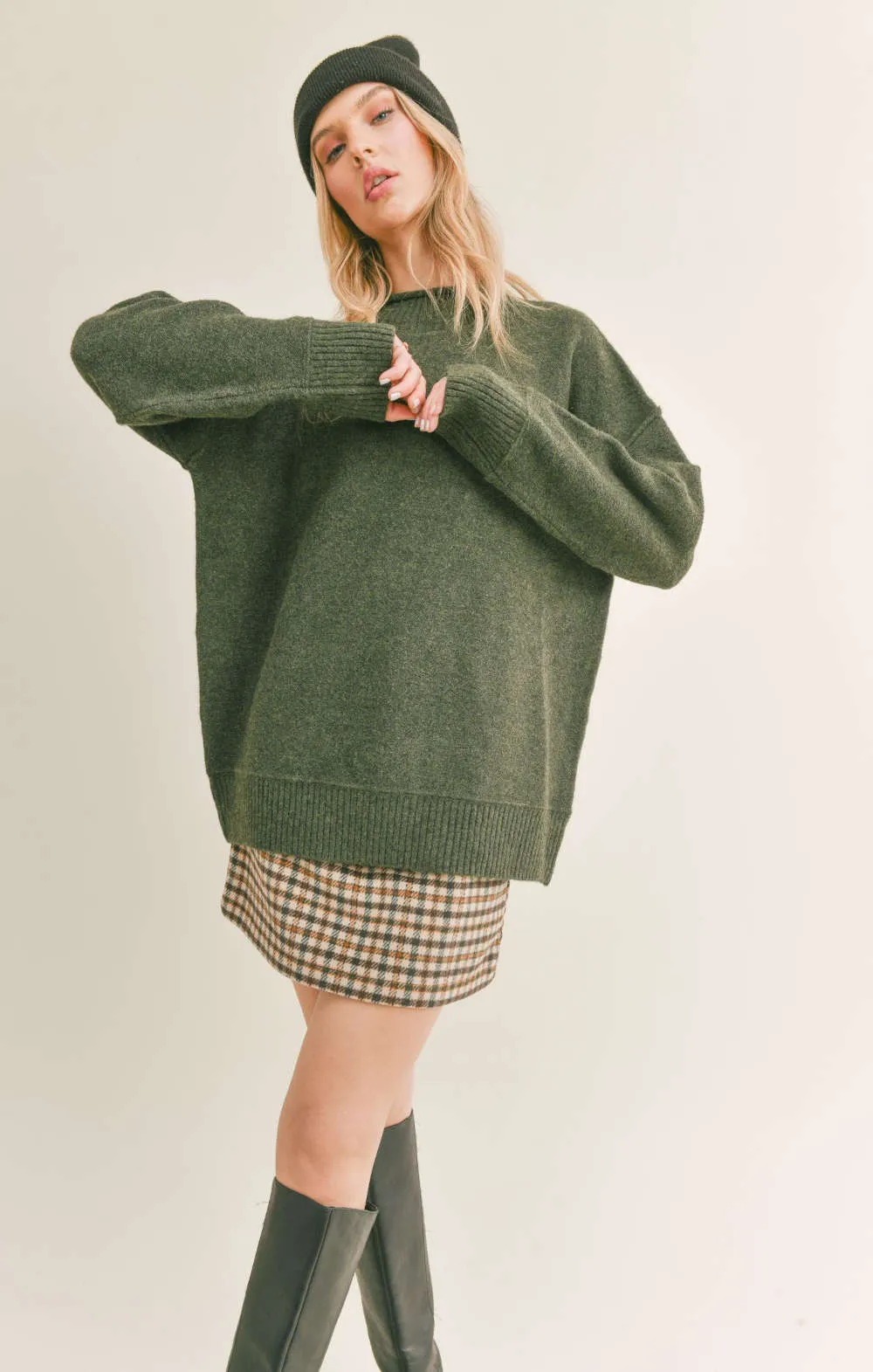 Sage The Label Wisteria Mock Neck Sweater