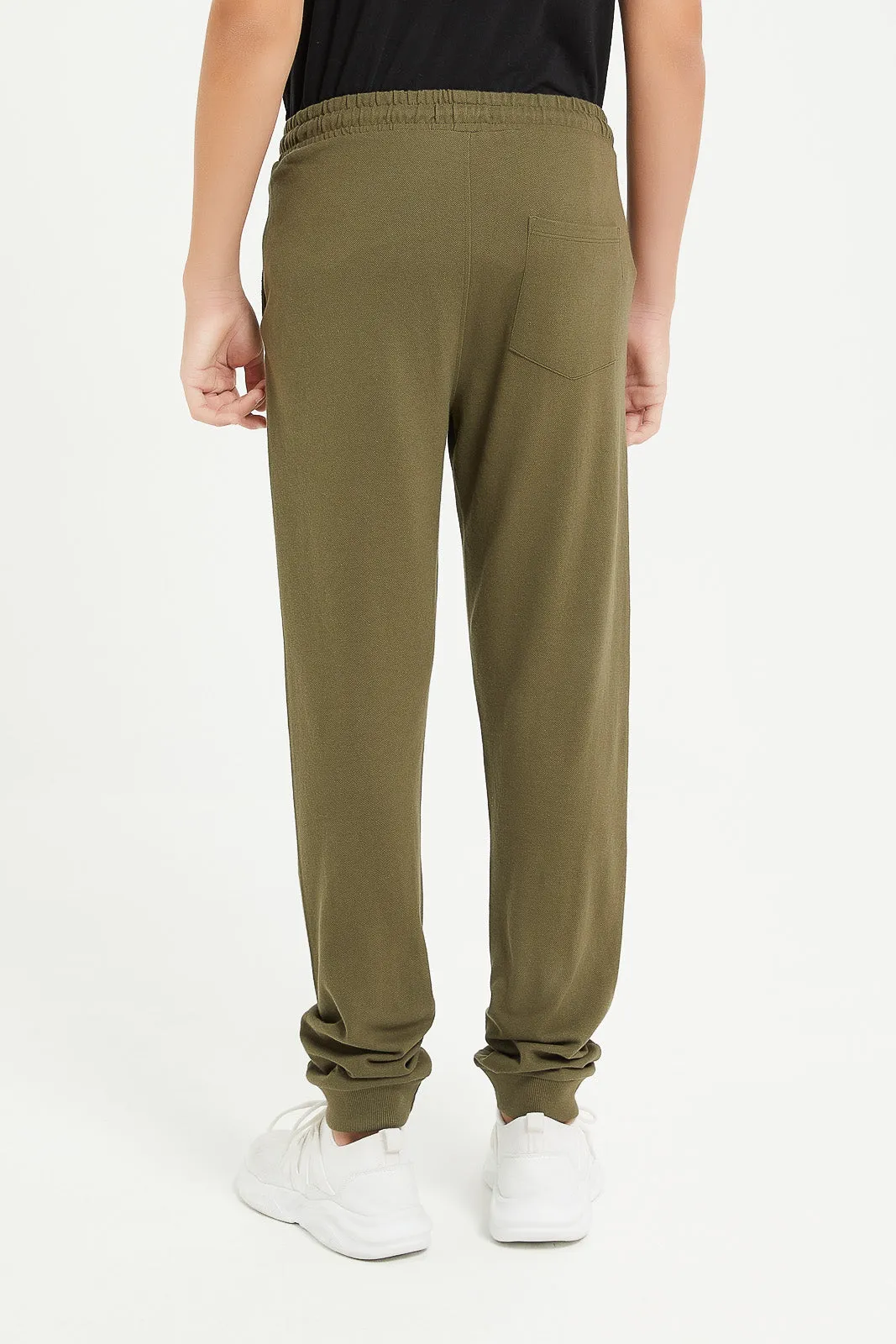 Senior Boys Olive  Pique Active Pants