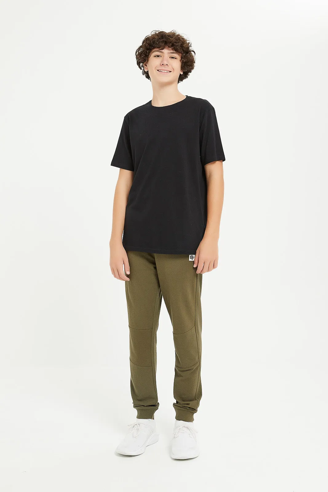 Senior Boys Olive  Pique Active Pants