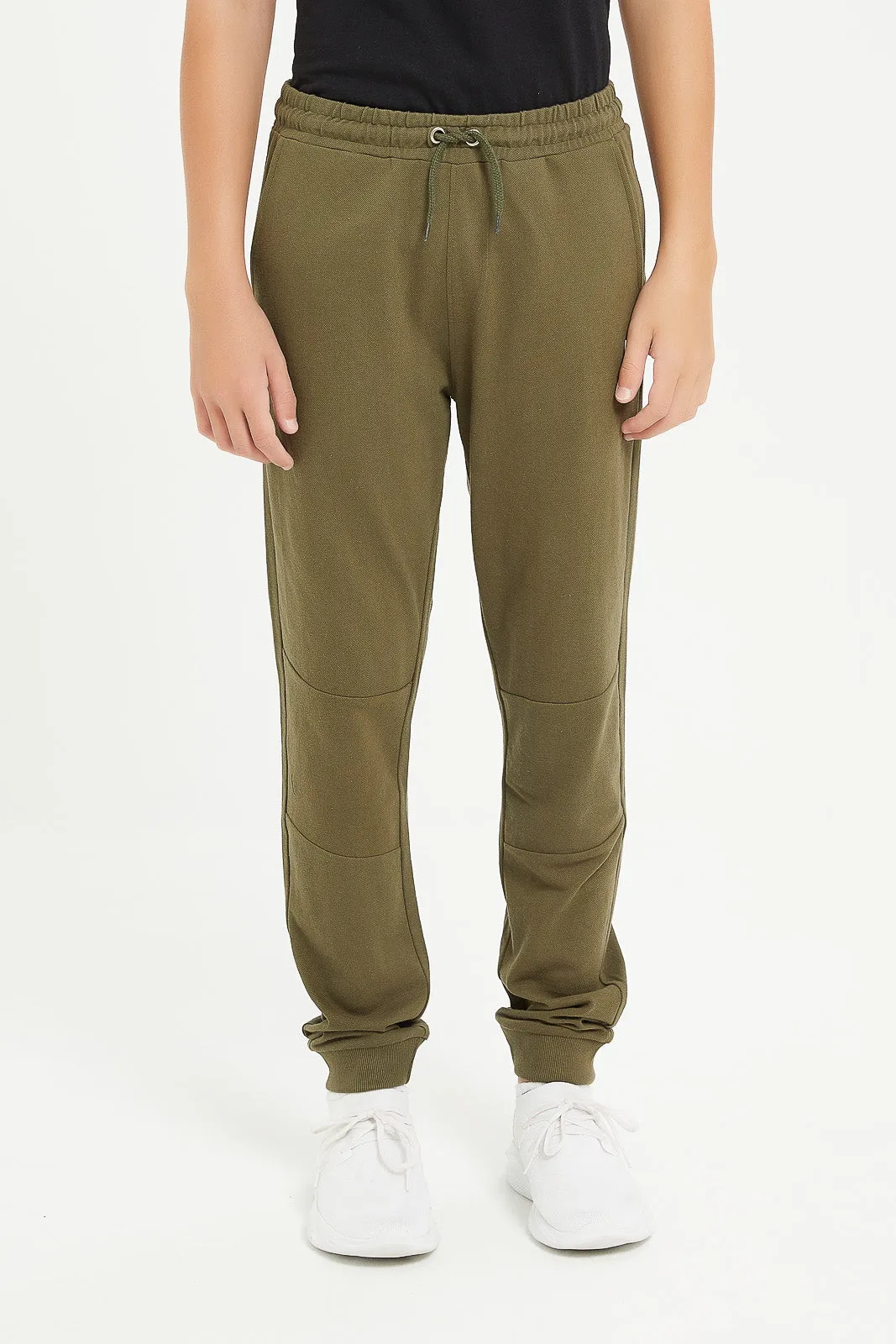 Senior Boys Olive  Pique Active Pants